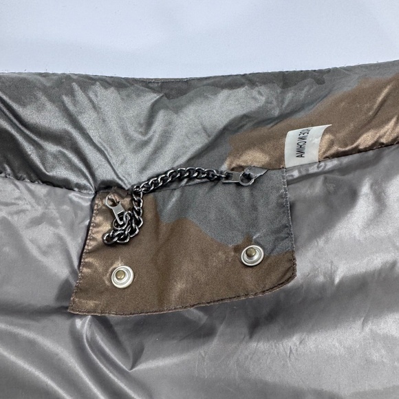 Short sleeved puffer Vest jacket khaki metallic - Picture 6 of 7